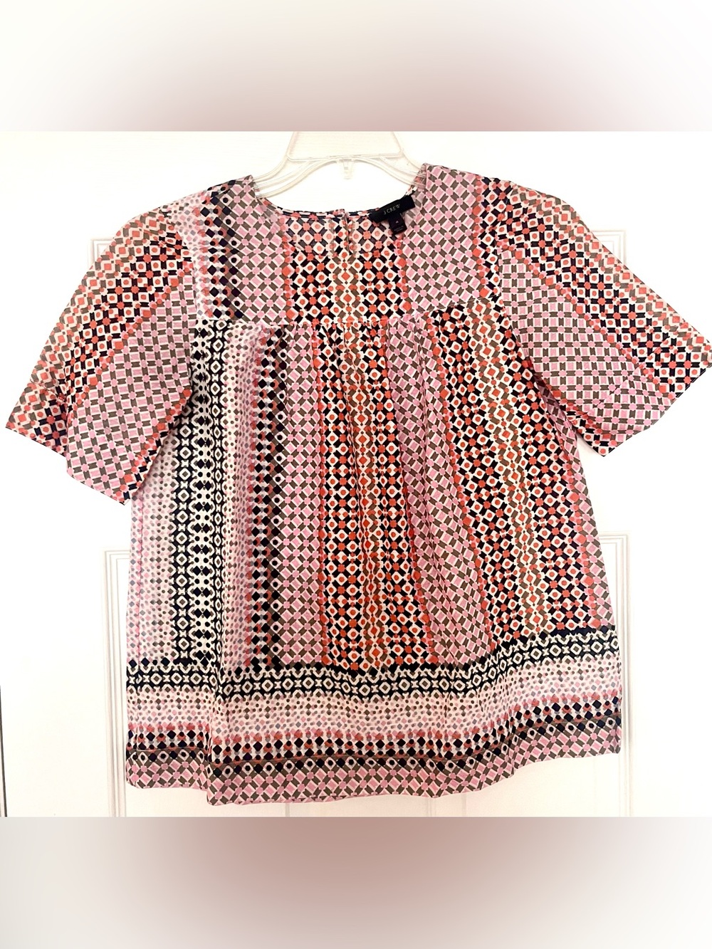 J. Crew top 100% Cotton Colorful print Sz 4